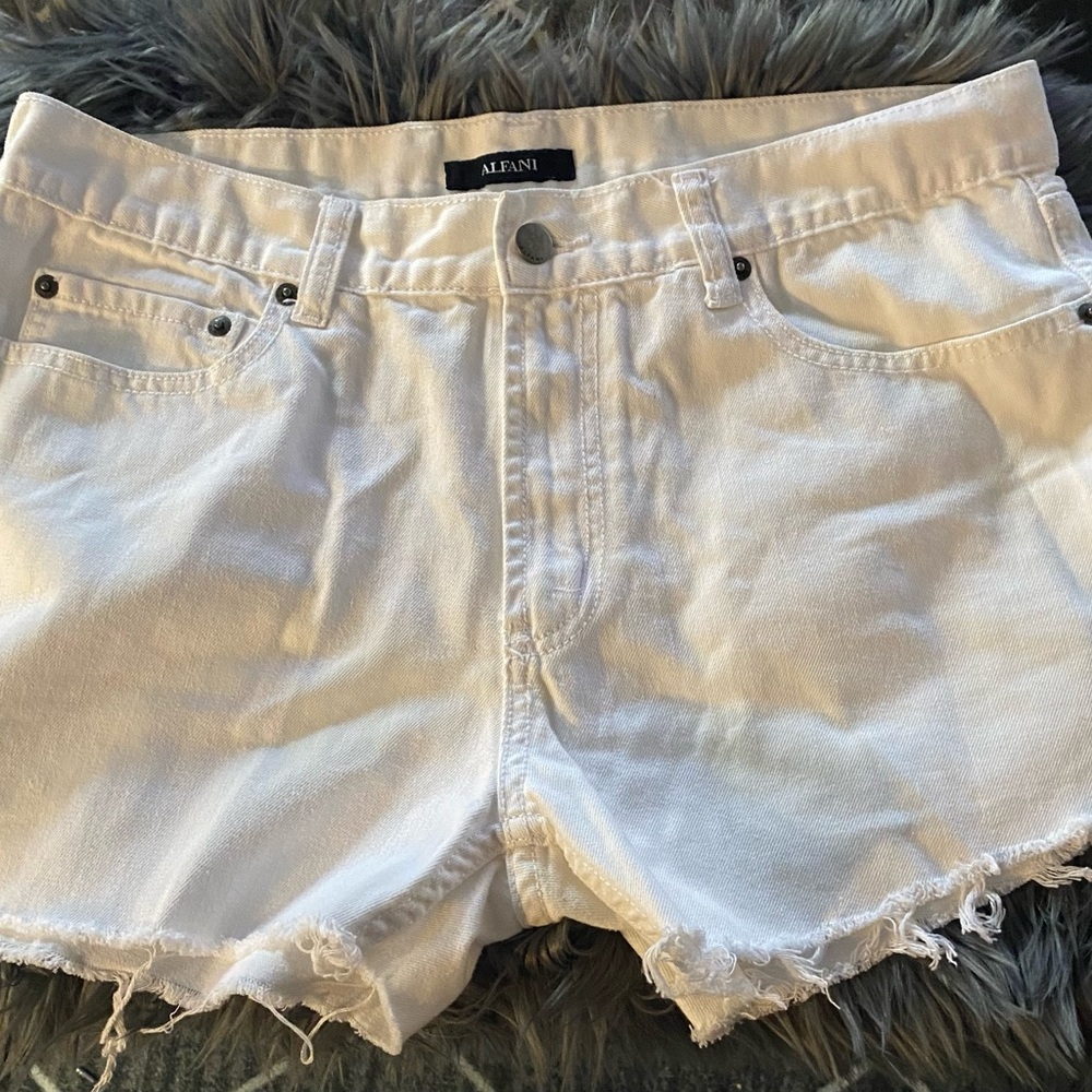 Alfani Women's White Denim Shorts